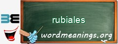 WordMeaning blackboard for rubiales